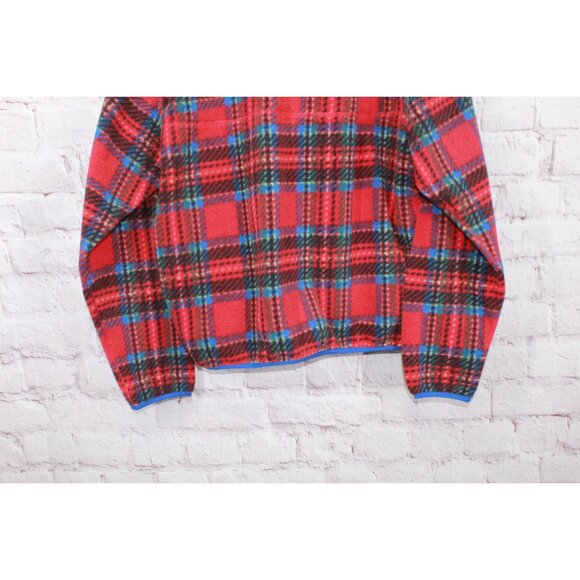 LL Bean Snap T Fleece Sweater Pullover Colorful Print Women's L Men's M - Picture 5 of 10